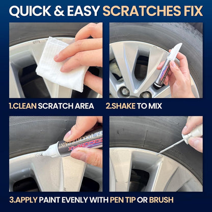 cocomfix Gloss Black Rim Touch Up Paint, Wheel Scratch Repair Pen, 1 fl oz