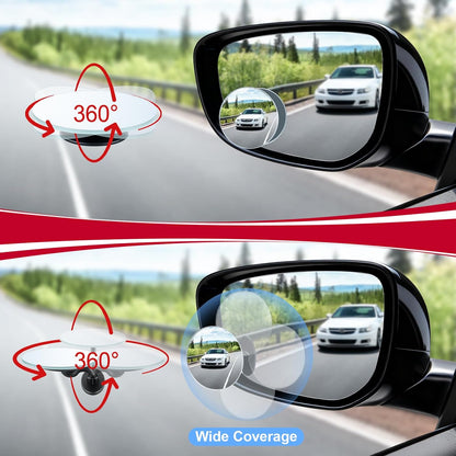LivTee Blind Spot Car Mirror, HD Glass Frameless Convex Side Mirror Blindspot, Wide Angle Rear View Mirrors for SUVs, Trucks and RVs - Car Accessories