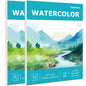 Hapikalor Watercolor Paper Pad, 9"x12" Water Color Paper, 140lb/300gsm Teal