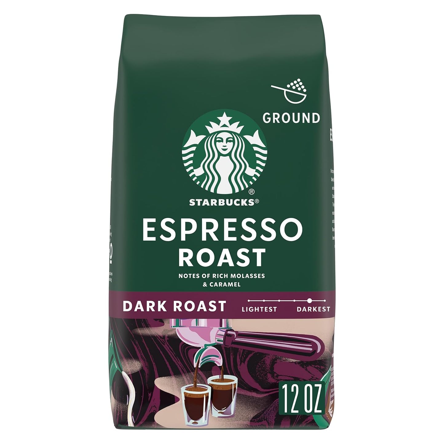 Starbucks Ground Coffee, Dark Roast Coffee, Italian Roast, 100% Arabica, 1 bag (18 oz)