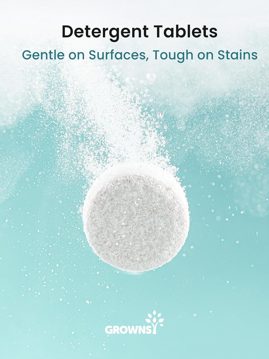 GROWNSY Detergent Tablets for Bottle Washer 130 Count, Safe & Deep Cleaning
