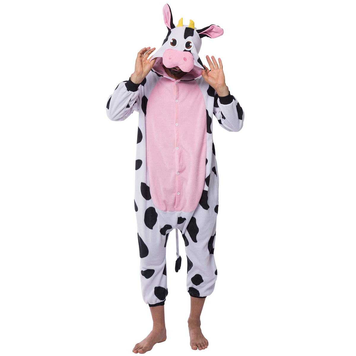 Spooktacular Creations Halloween Dalmatian Dragon Cow Costume, Animal Costume Hooded Jumpsuit for Halloween Cosplay Party