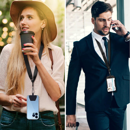 CACOE Phone Lanyard, Black+Dark Blue, 2 Pcs