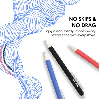 Grabie Erasable Gel Pens, 9 Medium Point 0.7 mm Pens, Classic