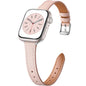 Charlam Slim Leather Band Compatible with Apple Watch Bands for Women 40mm 38mm 41mm 42mm 44mm 45mm 46mm, Top Grain Genuine Leather Strap Thin Wristband for iWatch Series 11 10 SE 9 8 7 6 5 4 3 2 1