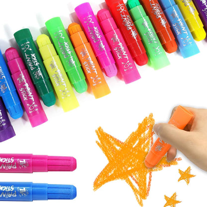 TBC The Best Crafts Paint Sticks for Kids Ages 2-8, 12 Classic Colors
