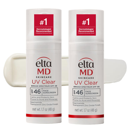 EltaMD UV Clear Face Sunscreen with Zinc Oxide, Oil-Free, SPF 46 and SPF 50