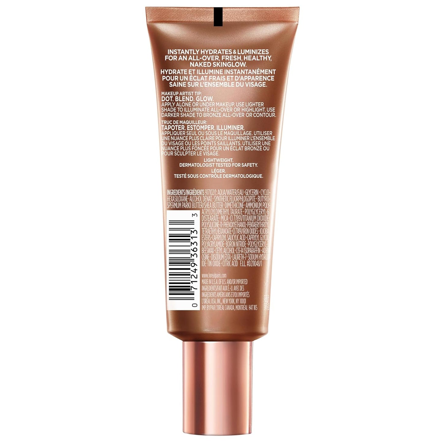 L'Oreal Paris Makeup True Match Lumi Glotion, Natural Glow Enhancer, Illuminator Highlighter, Bronzing Drops For a Sun-Kissed Glow, 903 Medium