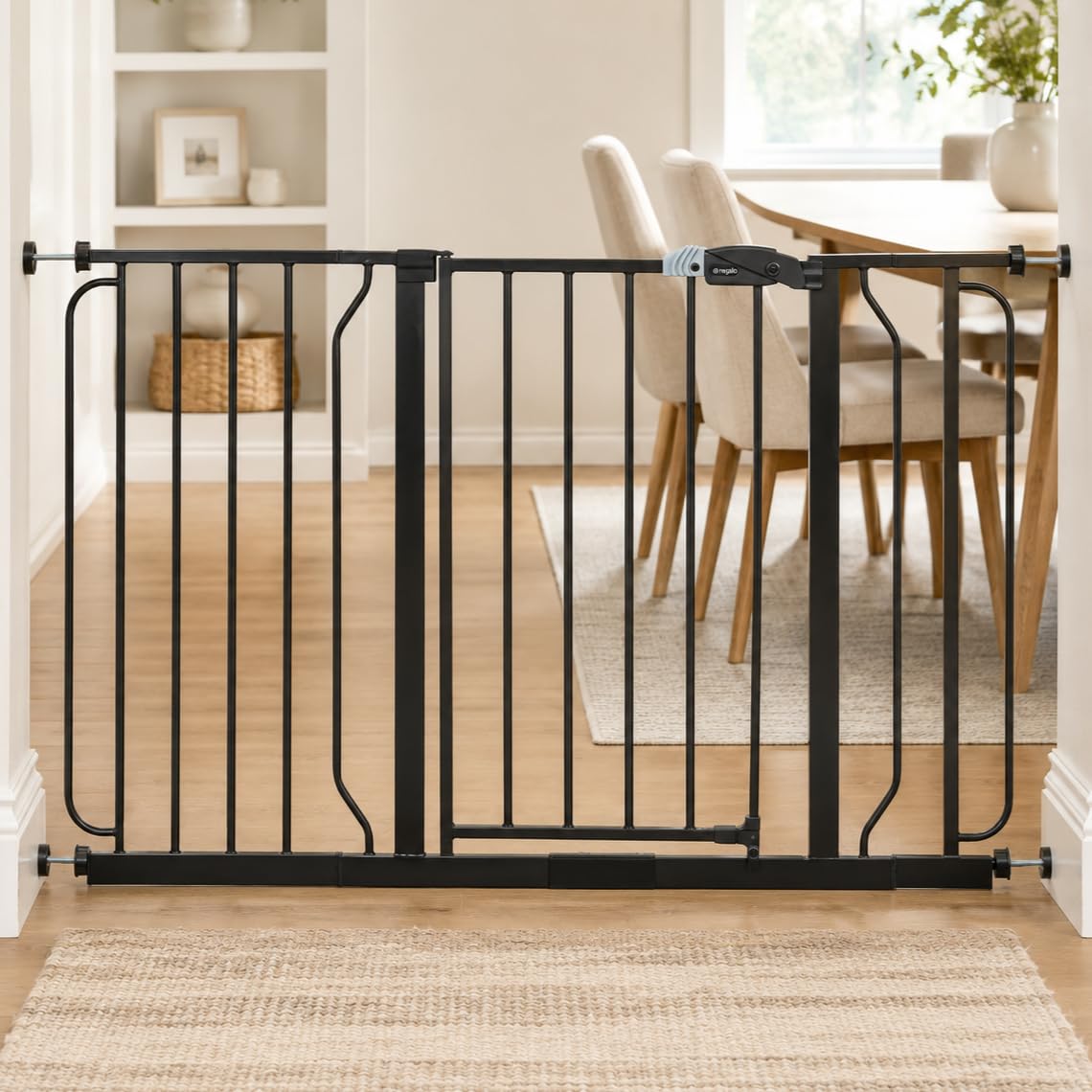 Regalo Safety 29"-38.5" Easy Step Baby Gate, Bottom of Stairs & Doorways