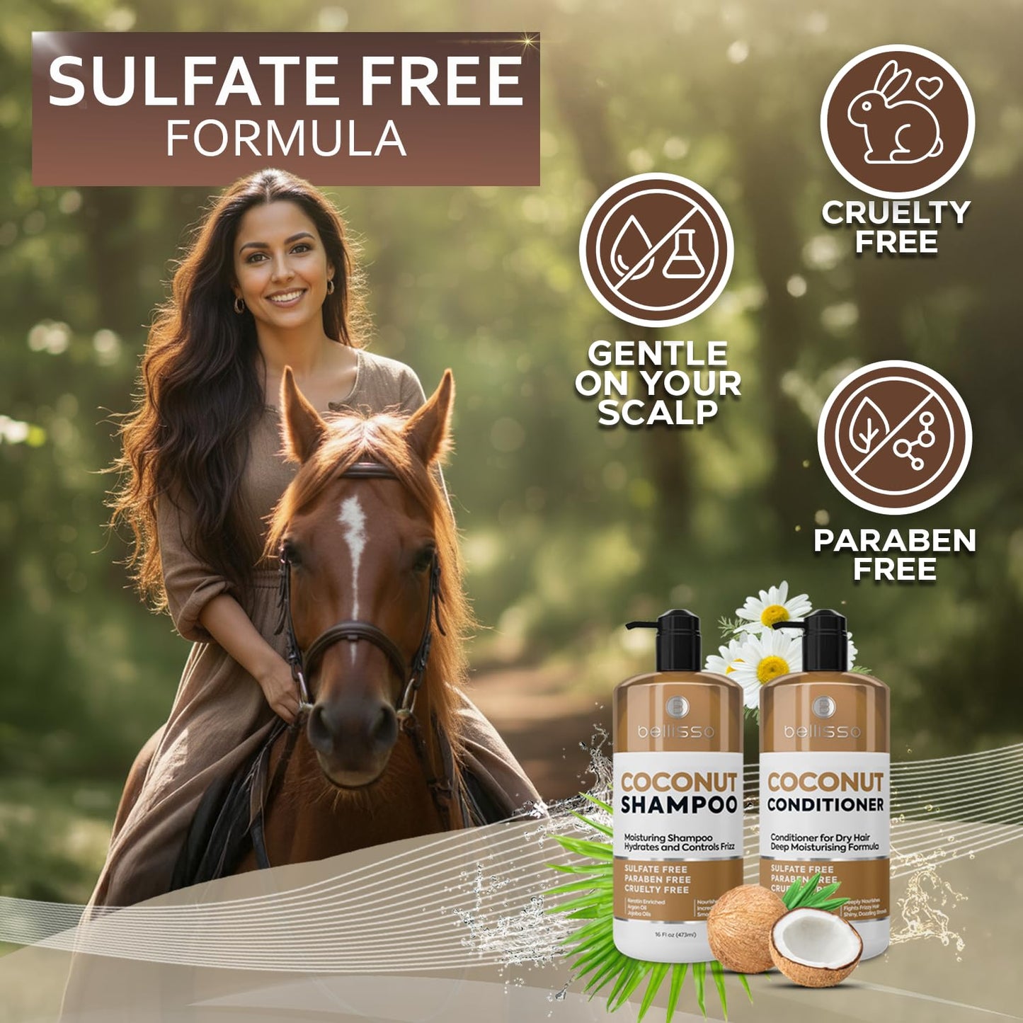 Caffeine Shampoo and Conditioner Set - Volumizing Products for Women and Men - Thickening, Volume Boosting Formula for Thinning and Fine Hair - Sulfate Free, No Parabens - Hydrating, Salon Grade