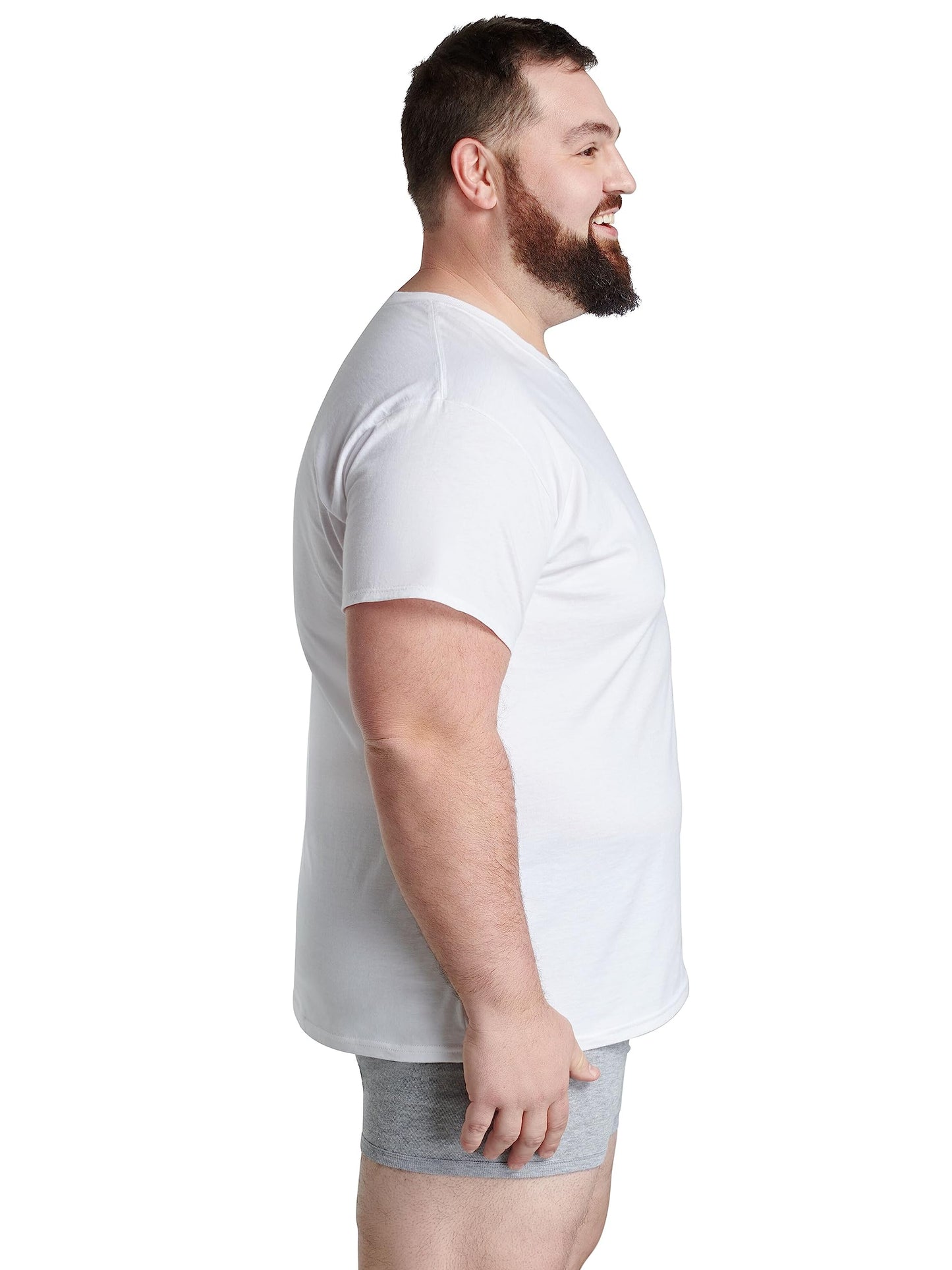 Fruit of The Loom Men's Crew Tee Undershirts, Moisture Wicking & Tag Free, Also Available in Big & Tall