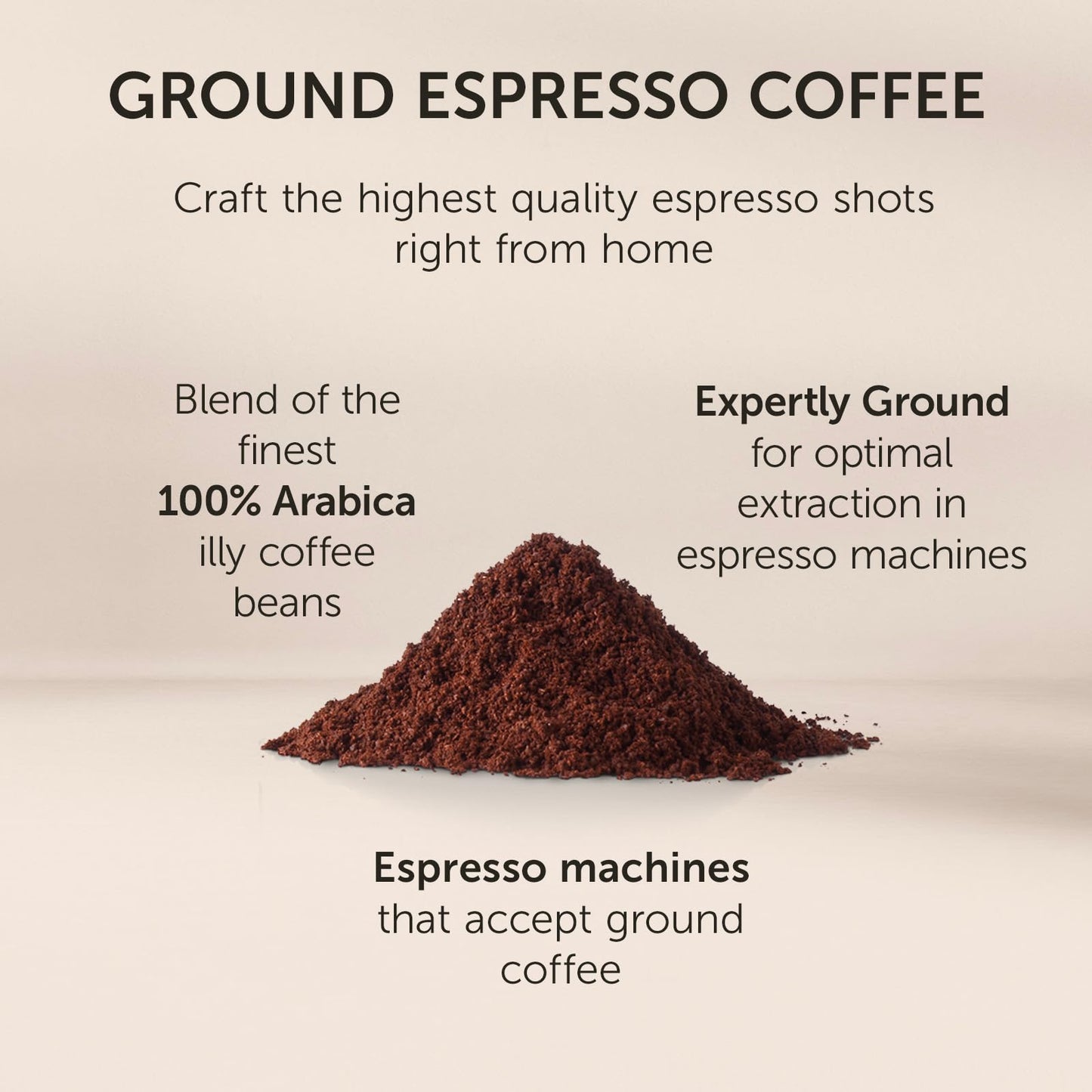 illy Intenso Ground Espresso Coffee, Bold Roast, Intense, Robust and Full Flavored With Notes of Deep Cocoa, 100% Arabica Coffee, No Preservatives, 8.8 Ounce Can (Pack of 1)