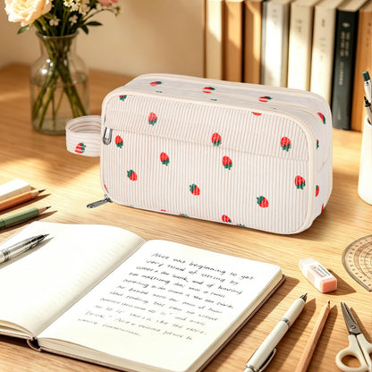 Cute Big Pencil Case Pouch Bag with Handle for Teen Girls Boy Gift