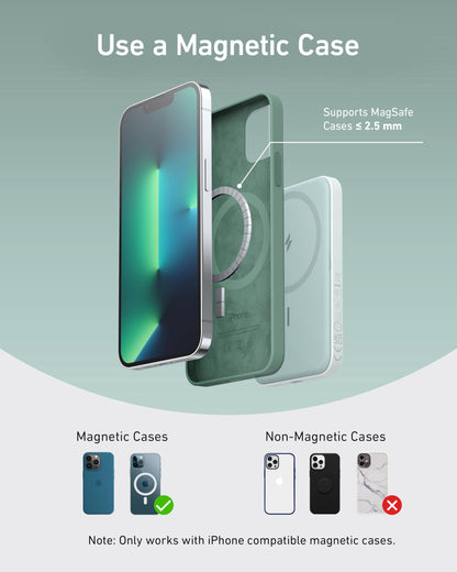 Anker 621 MagGo Power Bank, 5,000mAh Magnetic Portable Charger