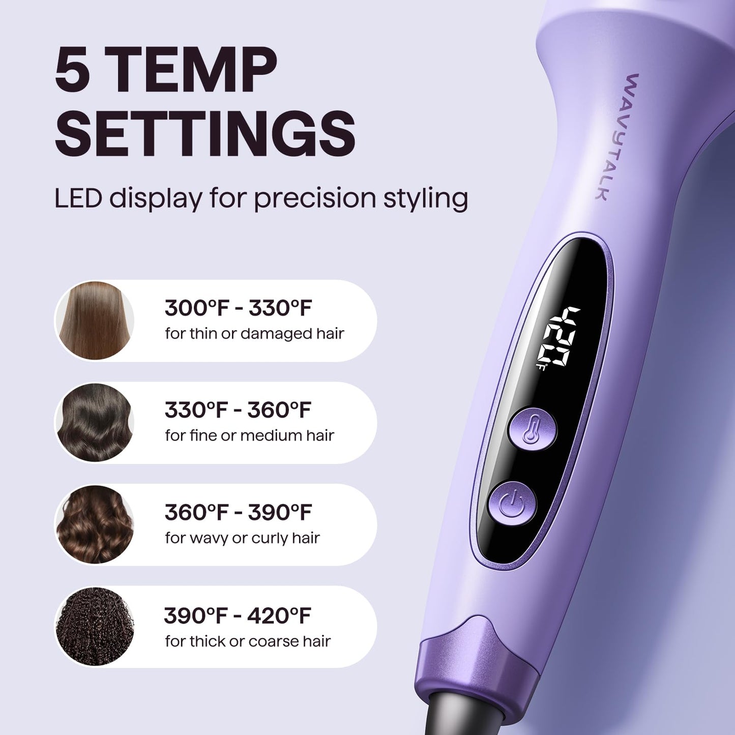 Wavytalk Thermal Brush Blowout Boost 1.5″ Heat Round Brush for Blowout Look
