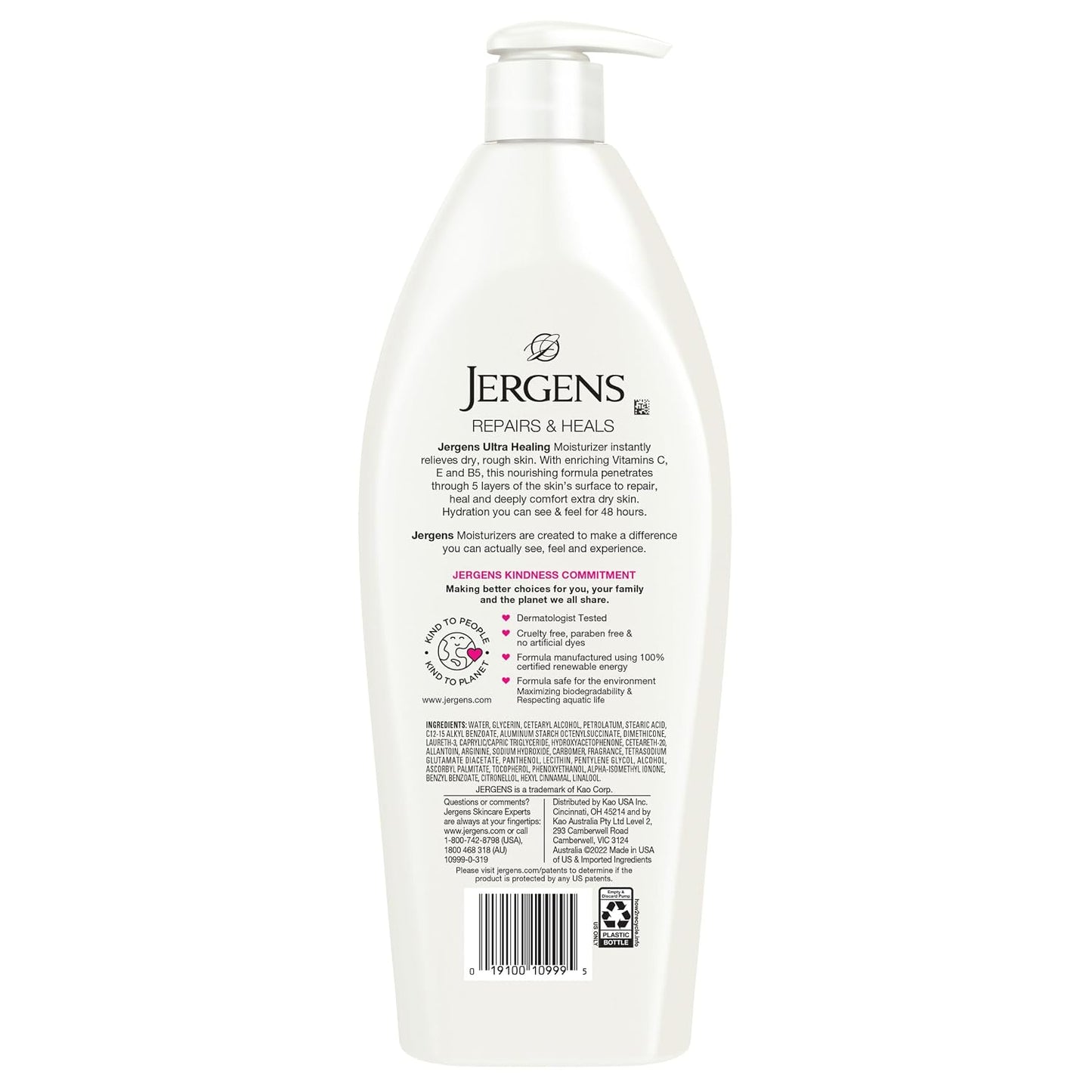 Jergens Ultra Healing Body Lotion, Moisturizer for Dry Skin, 32 fl oz