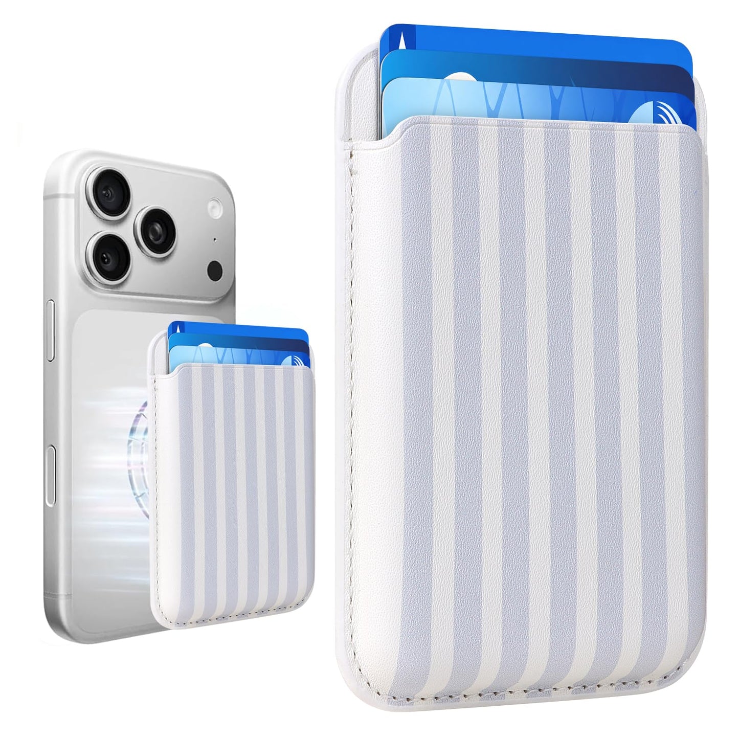 Magnetic Wallet Cell Phone Card Holder for Phone Case with Mag-Safe