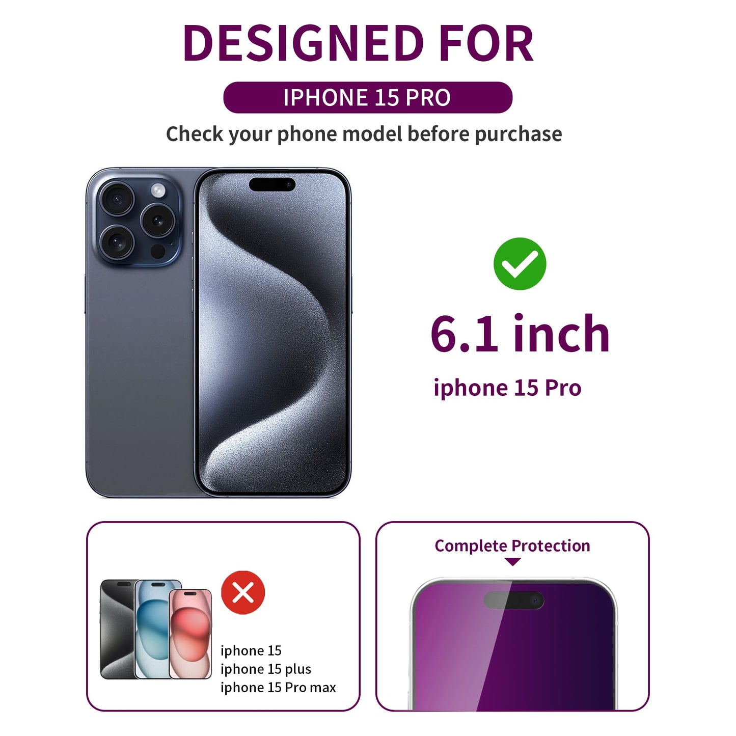 2 Pack Privacy Screen Protector for iPhone 17 Pro Max Tempered Glass 6.9'' Private Saver Anti-Spy Eye Protection Anti-Scratch Full Coverage No Bubble