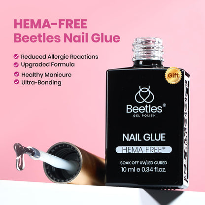 Beetles Soft Gel Nail Tips Short Almond 288pcs in 12 Sizes Etch-X