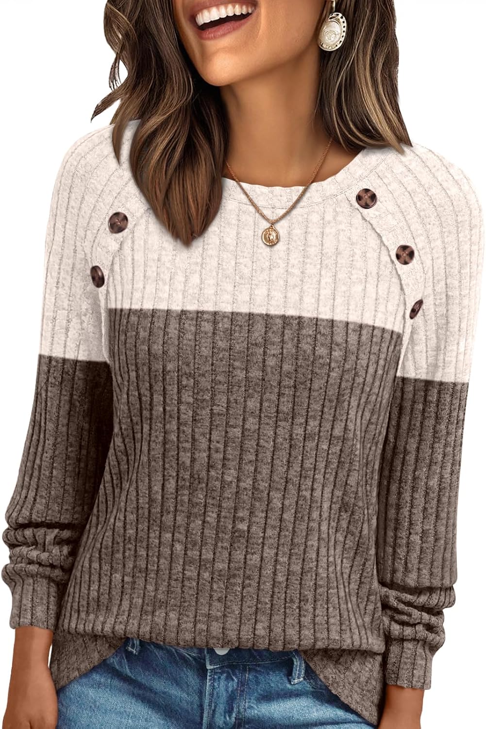 AUTOMET Womens Long Sleeve Shirts Fall Sweaters Business Casual Tops Blouse