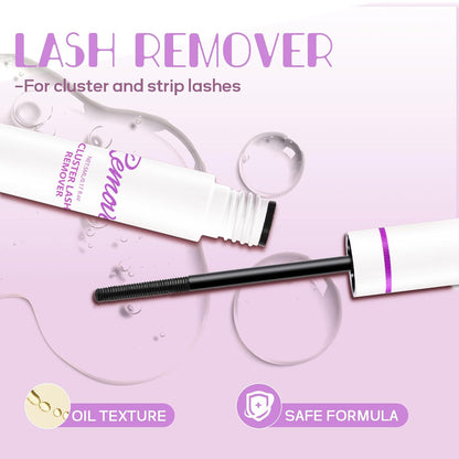 GAQQI Lash Cluster Glue, Waterproof Bond and Seal Lash Glue, Black - 2PCS