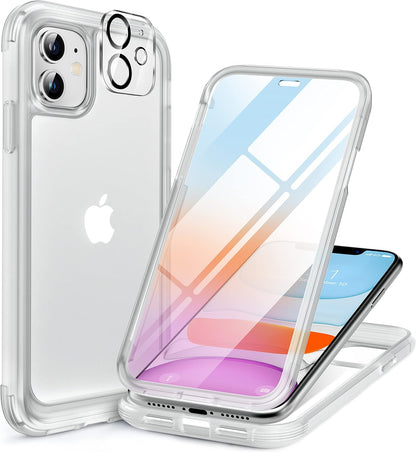 miracase for iPhone 17e Case & iPhone 16e Case, Full-Body Phone with Built-in Glass Screen Protector, [Magnetic with MagSafe] Military Drop Proof 17 E/ 16 E Cover Bumper 6.1 inch, Black