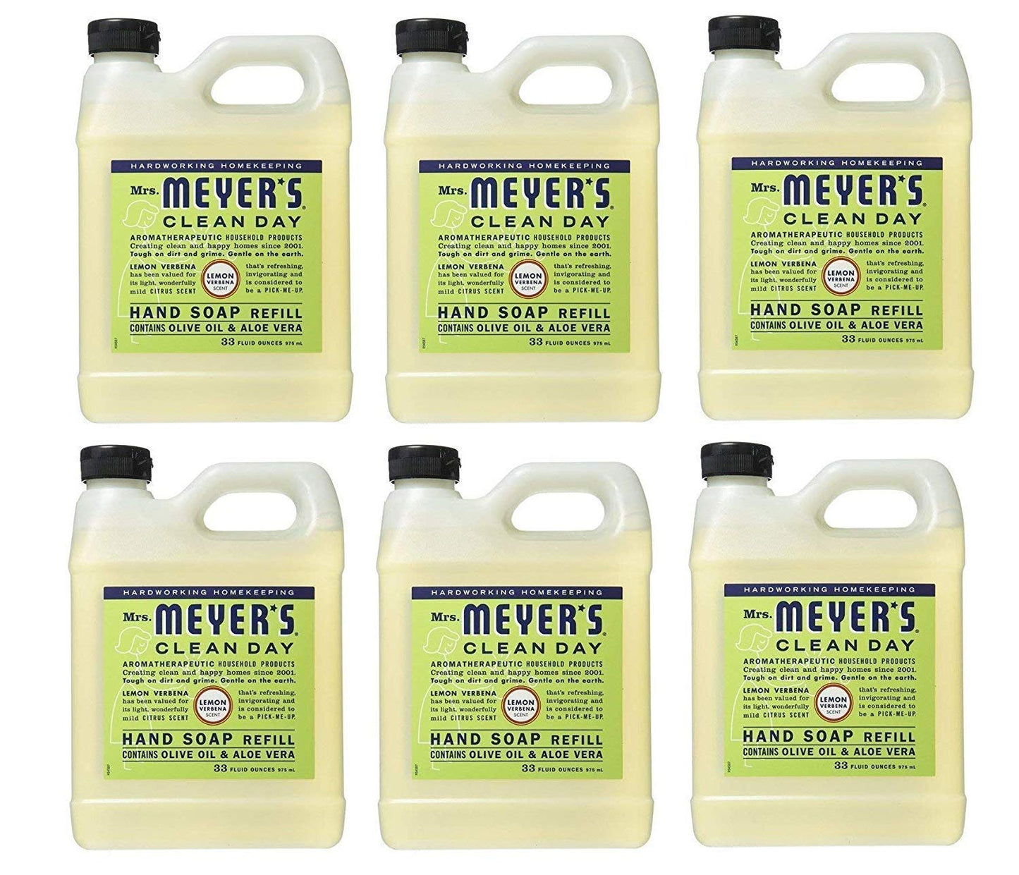 Mrs. Meyer's Clean Day, Hand Soap Refill, Lemon Verbena Scent, 33 Fl Oz
