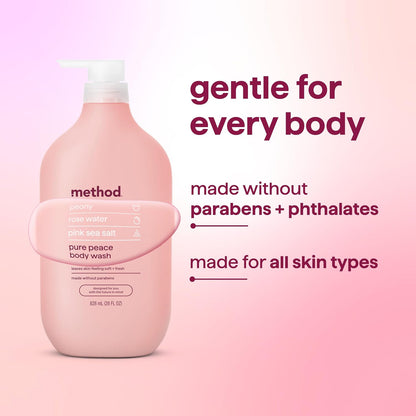 Method Body Wash, Island Mist-Leaves Skin Feeling Soft & Moisturized, Made Without Parabens, Notes of Hibiscus, Mango Nectar & Passion Fruit, 28 fl oz