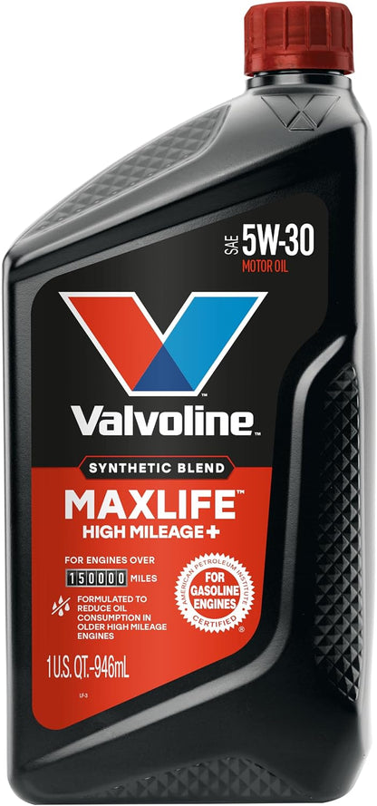 Valvoline MaxLife High Mileage 5W-30 Synthetic Blend Motor Oil 5 Quart