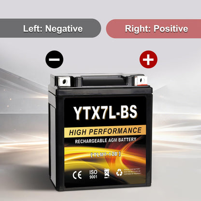 YTX14AH-BS 12V 12Ah Motorcycle Battery, 220CCA Rechargeable Maintenance Free Sealed AGM Battery, Powersport Replacement for ATV, UTV, Scooter
