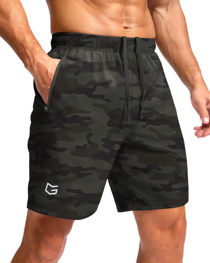 G Gradual Men's Athletic Running Shorts with 2 Zipper Pockets 7"/ 5"/ 9"