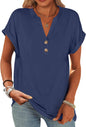 ANRABESS Womens Short Sleeve Henley Tops Summer Shirts Dressy Casual Blouse