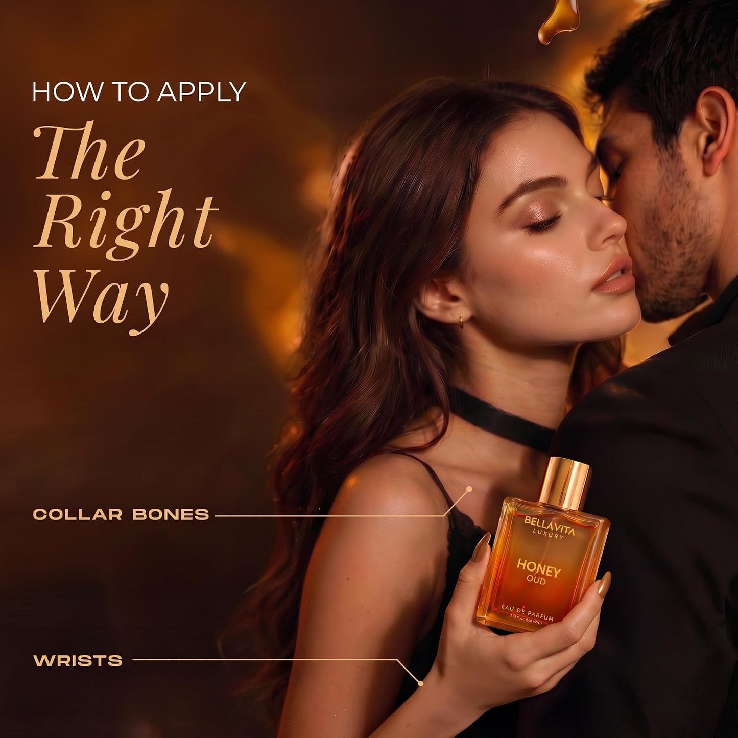 Bellavita Luxury Honey Oud Eau de Parfum | 100 ml (3.4 fl.oz.) | Perfume for Men and Women | Sweet Honey, Bergamot, Oud, and Amber Notes