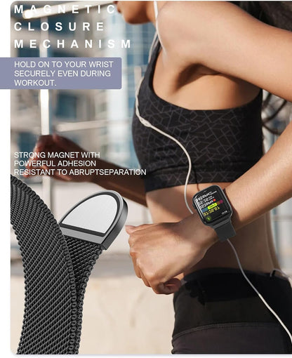 Original Milanese Loop Compatible with Apple Watch Bands for Women & Men