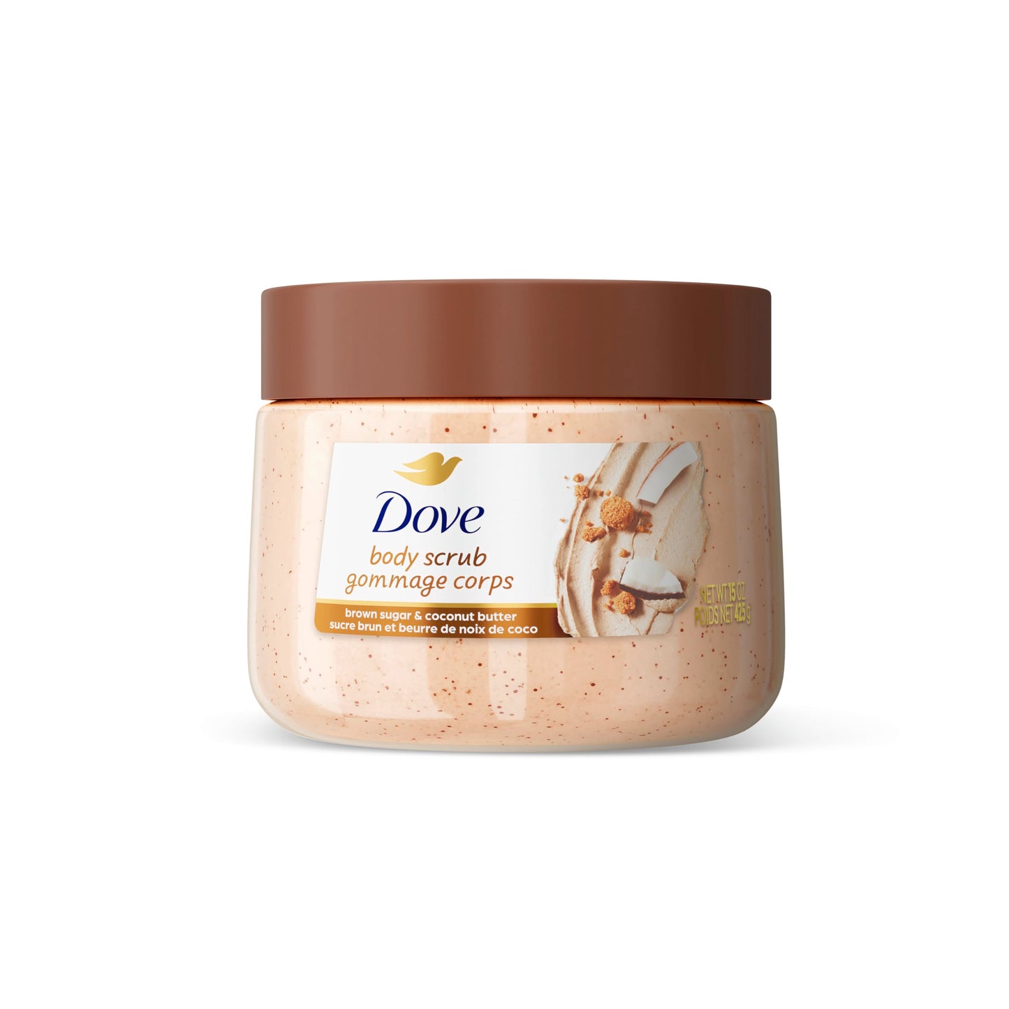 Dove Scrub Macadamia Rice Milk Body Scrub Exfoliates and Deeply 15 oz