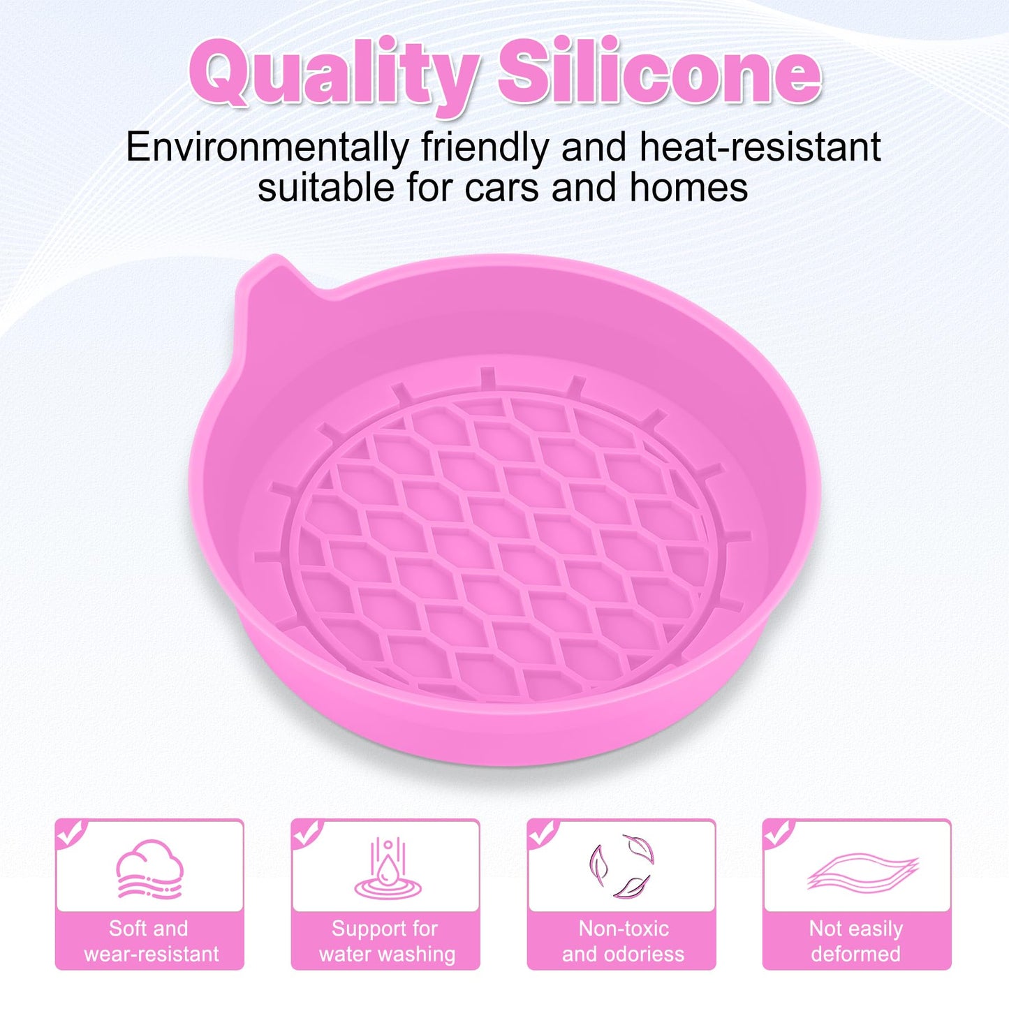 SINGARO Car Cup Holder Coaster, Silicone Cup Holder Insert, Universal Non-Slip Cup Holders, Car Accessories Interior for Women and Man Interior Sets 4 Pack Black