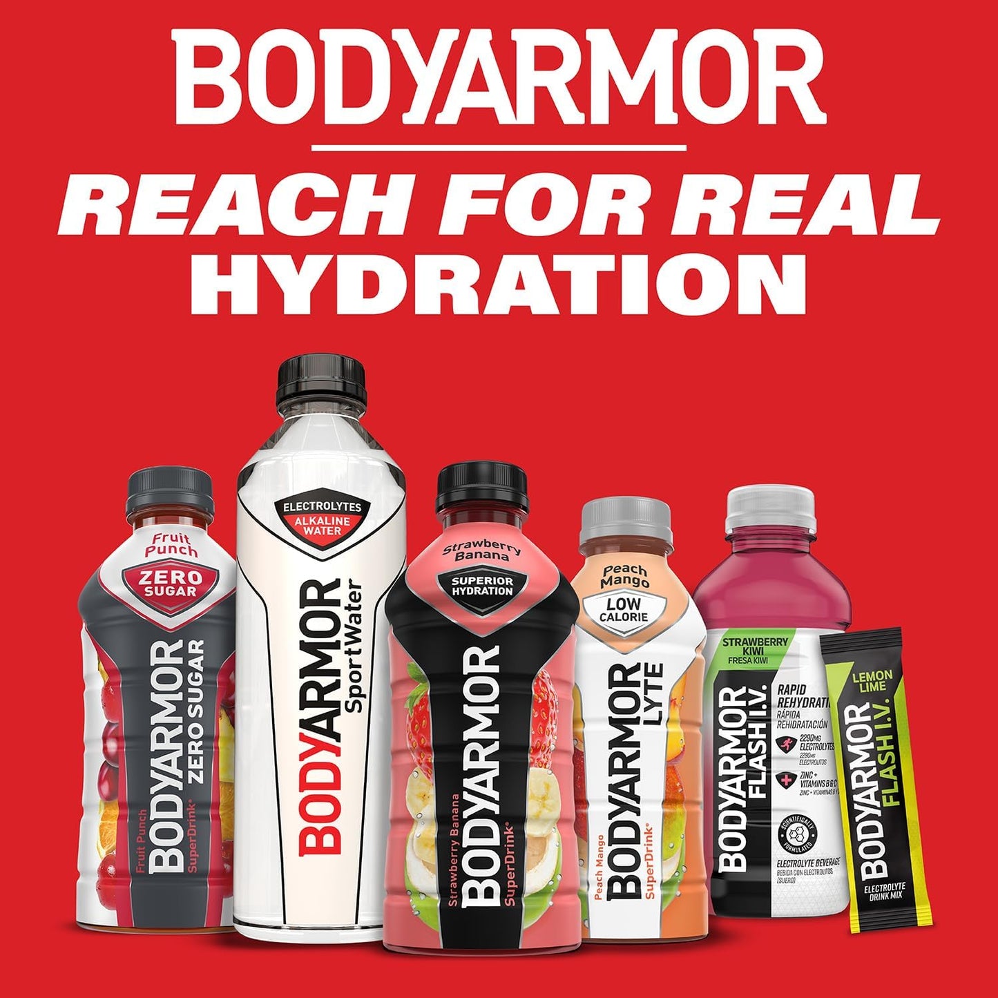 BODYARMOR Sports Drink, Strawberry Banana, Electrolyte Drink Hydration, 12 Fl Oz Bottles (8 Pack), Flavored Coconut Water with B Vitamins & Antioxidants
