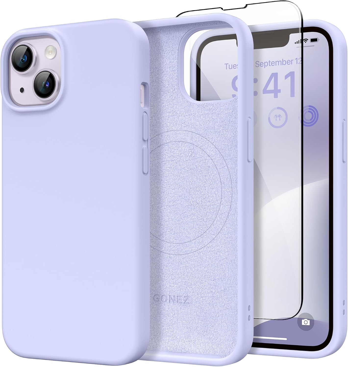 GONEZ Magnetic for iPhone 17 Pro Max Case, Silicone Cover Stone