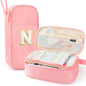 Cute Large Pencil Case Pouch,Personalized Initial Pencil Bag for Girls Boy