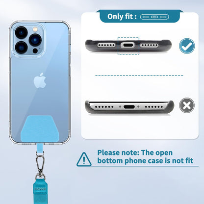CACOE Phone Lanyard, Black+Dark Blue, 2 Pcs