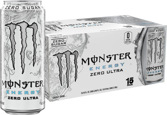 Monster Energy Zero Ultra, Sugar Free Energy Drink, 16 Ounce