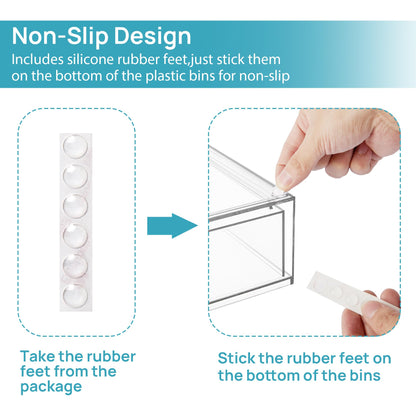 Vtopmart 2 Pack Small Clear Stackable Storage Drawers for Desk, Countertop