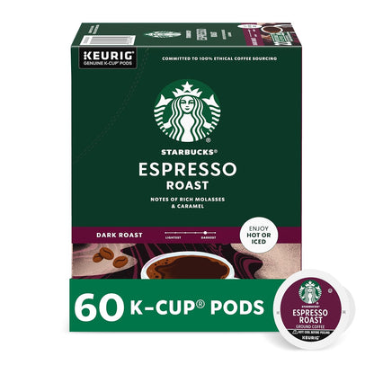 Starbucks K-Cup Coffee Pods, Dark Roast Hot or Iced Coffee, French Roast, 96 Keurig Pods