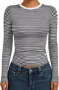 AUTOMET Womens Crew Neck Long Sleeve Shirts Compression Underscrubs Tops