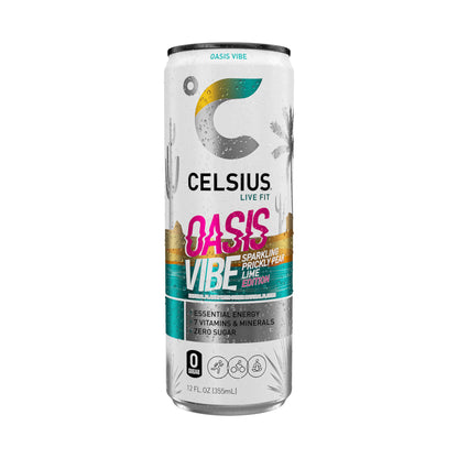 CELSIUS Sparkling Tropical Vibe, Functional Essential Energy Drink 12 Fl Oz (Pack of 12)