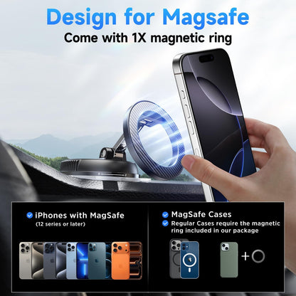 ANDERY Car Phone Holder for Magsafe [78+LBS Strongest Suction & 2400gf Strongest Magnetic] 360° Adjustable Car Phone Mount, Phone Holders for Your Car for iPhone 17-12 Pro Max Air Plus (Carbon Fiber)
