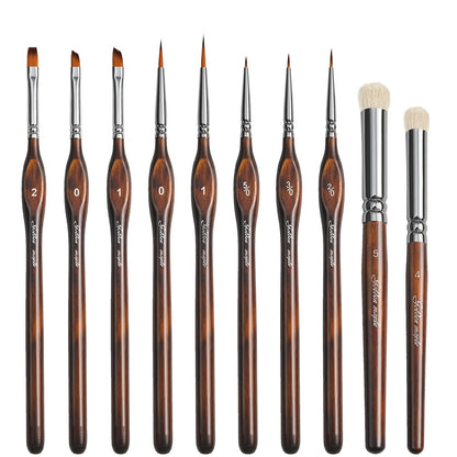 Golden Maple Detail Paint Brushes Set 10pcs