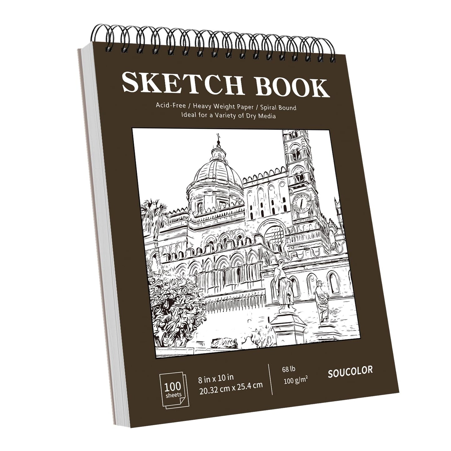Soucolor Sketch Book 9" x 12", 100 Sheets Kids Art Sketchbook Drawing Pad