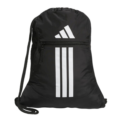 adidas Alliance Sackpack – Drawstring Backpack for Sports, Small Gym Bag, Preloved Teal Green/Black/3, OSFA