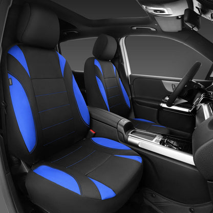 CAR PASS Waterproof Car Seat Covers Front Seats Only with 5mm Composite EVA, Neoprene Car Seat Cover with Separate Headrest Cover, Quick Setup Universal Fit for Car SUV Trucks,Airbag Compatible（Gray